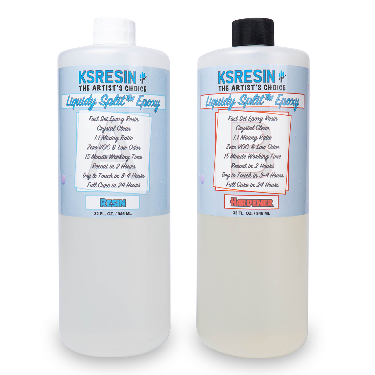 Epoxy Resin 32 Oz Kit | 1:1 Crystal Clear Resin and Hardener for Super  Gloss Coating | for Bars, Tabletop, Art, Jewelry, Casting Molds | Safe for  Use